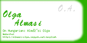olga almasi business card